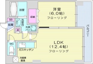 新道東駅 徒歩6分 4階の物件間取画像